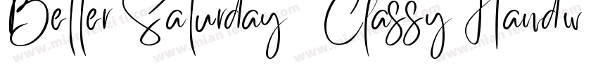 Better Saturday   Classy Handwritte字体转换